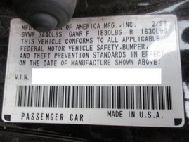 1998 HONDA CIVIC EX 2DR BLACK 1.6L VTEC AT Z17519